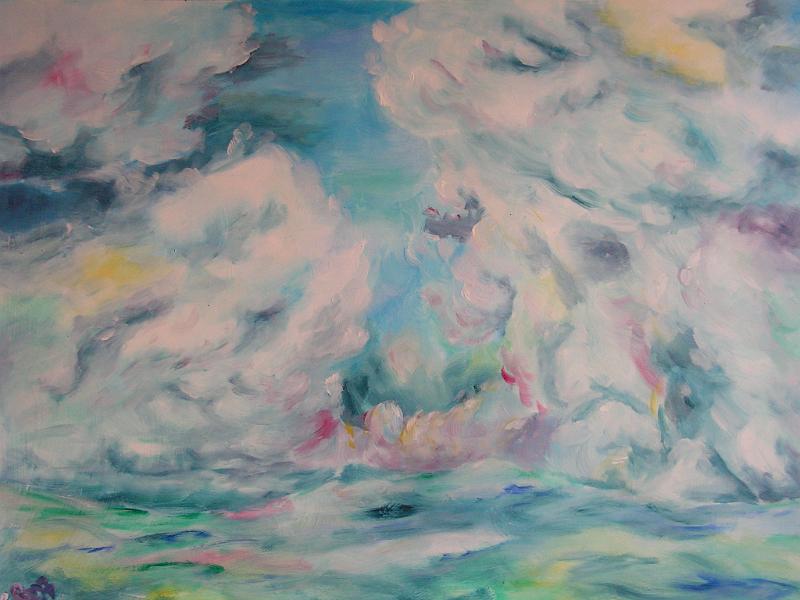 Who is afraid of Mr. Cloud, 2007, Acryl-Wachskarton, 90x66.jpg
